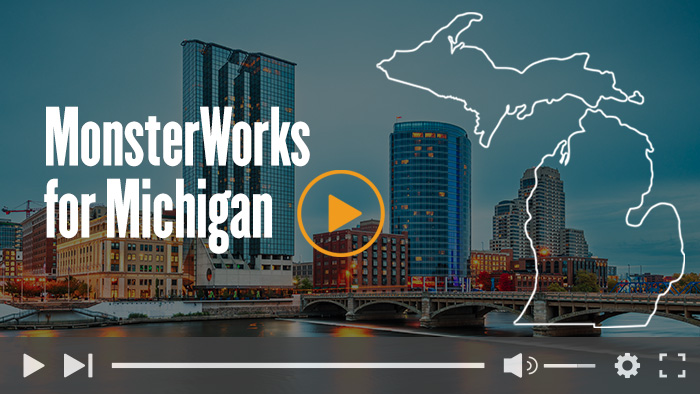 MonsterWorks for Michigan Labor Exchange and Case Management video player