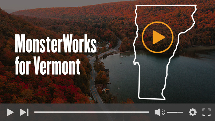 MonsterWorks for Vermont Labor Exchange and Case Management video player