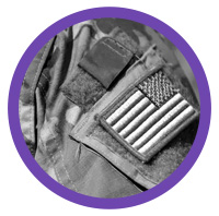 American flag patch on a military uniform